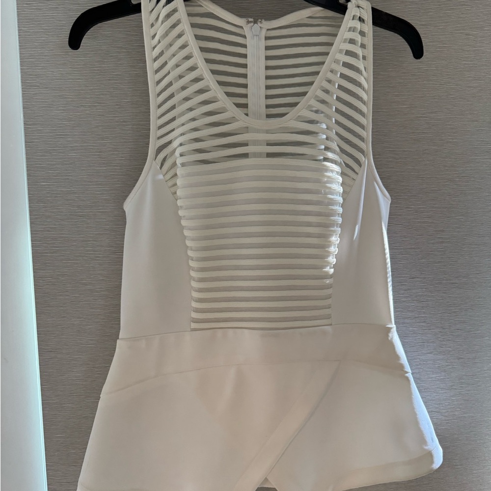 Yigal Azrouel Ivory Striped Sleeveless Top NWT